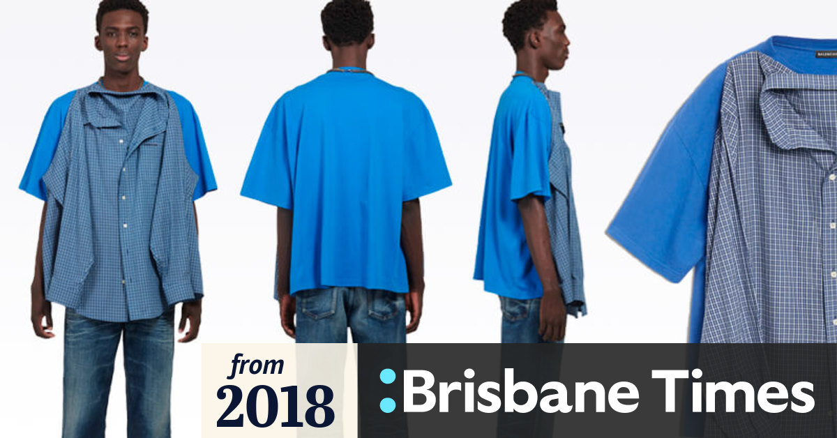 Balenciaga t shirt with shirt attached discount